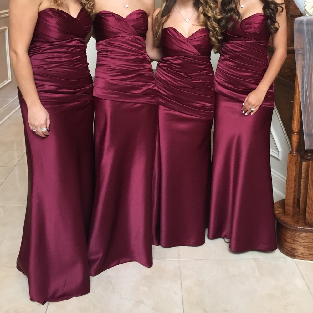 Bridesmaid Dress Burgundy Wine Maroon